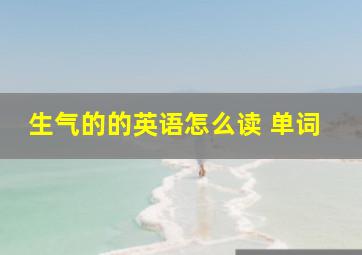 生气的的英语怎么读 单词